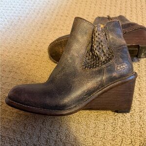 BED|STU Distressed Brown Ankle Booties
